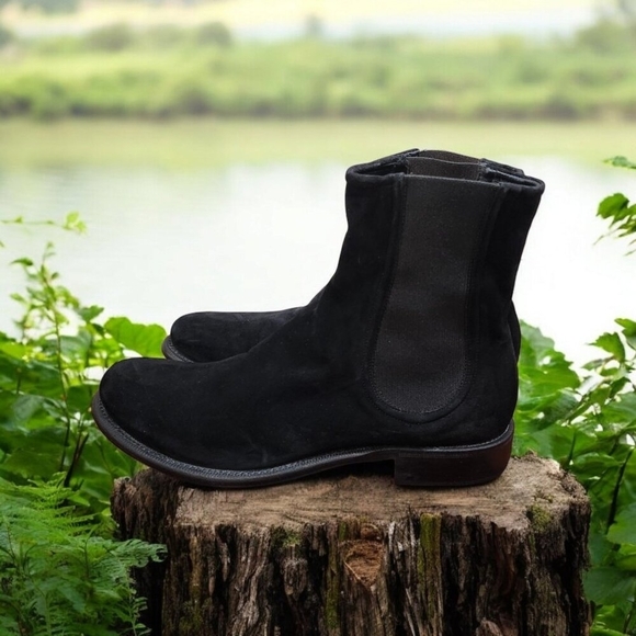 Rocco P. Hand Made Torre Saw Patrisio Women's Black Suede Chelsea boots 39.5 - Picture 11 of 11